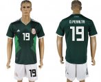 Wholesale Cheap Mexico #19 O.Peralta Green Home Soccer Country Jersey