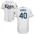 Wholesale Cheap Rays #40 Wilson Ramos White Flexbase Authentic Collection Stitched MLB Jersey