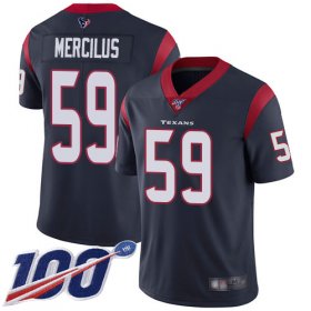 Wholesale Cheap Nike Texans #59 Whitney Mercilus Navy Blue Team Color Men\'s Stitched NFL 100th Season Vapor Limited Jersey