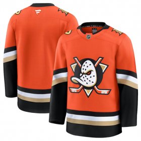 Men\'s Anaheim Ducks Blank Orange 2024-25 Home Stitched Hockey Jersey