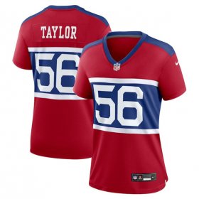 Wholesale Cheap Women\'s New York Giants #56 Lawrence Taylor Century Red Alternate Vapor Limited Football Stitched Jersey