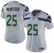 Cheap Women's Seattle Seahawks #25 Kenny McIntosh Gray Vapor Limited Football Stitched Jersey(Run Small)