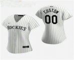 Wholesale Cheap Women's Custom Colorado Rockies 2020 White Home Nike Jersey