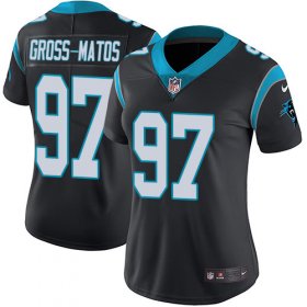 Wholesale Cheap Nike Panthers #97 Yetur Gross-Matos Black Team Color Women\'s Stitched NFL Vapor Untouchable Limited Jersey