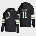 Wholesale Cheap Dallas Stars #11 Martin Hanzal Black adidas Lace-Up Pullover Hoodie