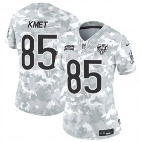 Cheap Women\'s Chicago Bears #85 Cole Kmet 2024 F.U.S.E Arctic Camo Salute To Service Limited Stitched Football Jersey(Run Small)