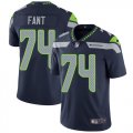 Wholesale Cheap Nike Seahawks #74 George Fant Steel Blue Team Color Men's Stitched NFL Vapor Untouchable Limited Jersey