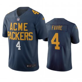 Wholesale Cheap Green Bay Packers #4 Brett Favre Navy Vapor Limited City Edition NFL Jersey