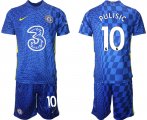 Wholesale Cheap Men 2021-2022 Club Chelsea FC home blue 10 Nike Soccer Jerseys