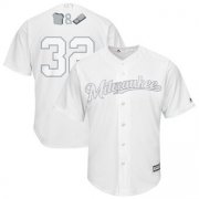 Wholesale Cheap Milwaukee Brewers #32 Jeremy Jeffress Majestic 2019 Players' Weekend Cool Base Player Jersey White