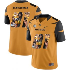 Wholesale Cheap Missouri Tigers 81 Albert Okwuegbunam Gold Nike Fashion College Football Jersey