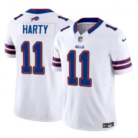 Wholesale Cheap Men\'s Buffalo Bills #11 Deonte Harty White 2023 F.U.S.E. Vapor Untouchable Limited Football Stitched Jersey