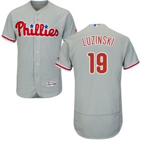 Wholesale Cheap Phillies #19 Greg Luzinski Grey Flexbase Authentic Collection Stitched MLB Jersey