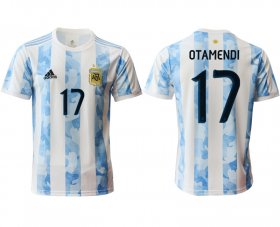 Wholesale Cheap Men 2020-2021 Season National team Argentina home aaa version white 17 Soccer Jersey