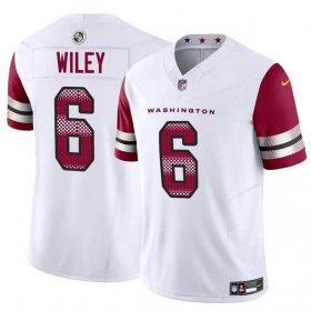 Cheap Men\'s Washington Commanders #6 Michael Wiley White 2024 F.U.S.E. Vapor Limited Football Stitched Jersey