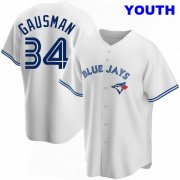 Wholesale YOUTH TORONTO BLUE JAYS #34 KEVIN GAUSMAN WHITE HOME JERSEY