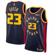 Cheap Men's Golden State Warriors #23 Draymond Green Navy 2024-25 City Edition Stitched Basketball Jersey