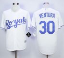 Wholesale Cheap Royals #30 Yordano Ventura White New Cool Base Stitched MLB Jersey