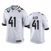 Wholesale Cheap Nike Jaguars #41 Josh Allen White 25th Anniversary Vapor Limited Stitched NFL 100th Season Jersey