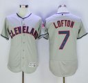 Wholesale Cheap Indians #7 Kenny Lofton Grey Flexbase Authentic Collection Stitched MLB Jersey