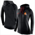 Wholesale Cheap Women's Nike Cleveland Browns Full-Zip Performance Hoodie Black