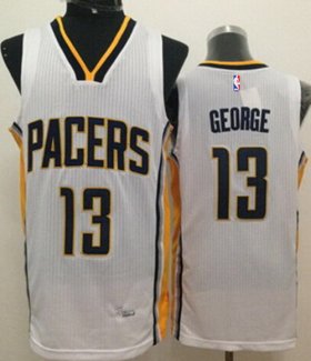 Wholesale Cheap Indiana Pacers #24 Paul George Revolution 30 Swingman White Jersey