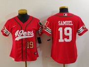 Women's San Francisco 49ers #19 Deebo Samuel Red Mexico Cool Base Stitched Baseball Jerseys