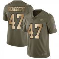 Wholesale Cheap Nike Jaguars #47 Joe Schobert Olive/Gold Youth Stitched NFL Limited 2017 Salute To Service Jersey