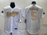 Wholesale Men's Los Angeles Dodgers #5 Freddie Freeman White 2022 All Star Stitched Flex Base Nike Jersey