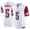 Cheap Men's Washington Commanders #5 Jayden Daniels White 2024 Draft F.U.S.E Vapor Limited Football Stitched Jersey