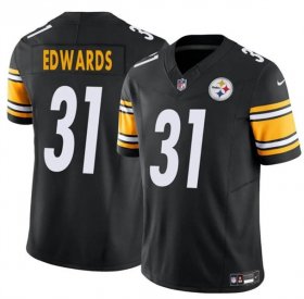 Cheap Men\'s Pittsburgh Steelers #31 Daijun Edwards Black 2024 F.U.S.E. Vapor Untouchable Limited Football Stitched Jersey