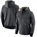 Wholesale Cheap Men's Seattle Seahawks Nike Anthracite Salute to Service Player Performance Hoodie