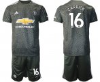 Wholesale Cheap Men 2020-2021 club Manchester United away 16 black Soccer Jerseys