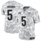 Cheap Men's Cincinnati Bengals #5 Tee Higgins 2024 F.U.S.E Arctic Camo Salute To Service Limited Stitched Football Jersey