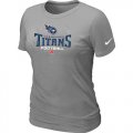 Wholesale Cheap Women's Nike Tennessee Titans Critical Victory NFL T-Shirt Light Grey