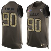 Wholesale Cheap Nike Bills #90 Shaq Lawson Green Men's Stitched NFL Limited Salute To Service Tank Top Jersey