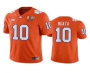 Wholesale Cheap Men's Clemson Tigers #10 Joseph Ngata Orange 2020 National Championship Game Jersey