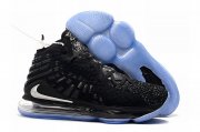 Wholesale Cheap Nike Lebron James 17 Air Cushion Shoes Black Silver