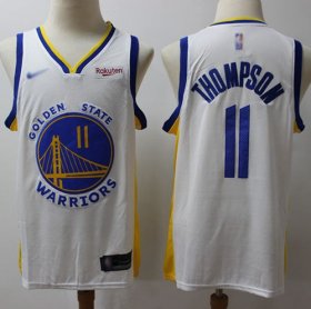 Wholesale Cheap Warriors #11 Klay Thompson White Basketball Swingman Association Edition 2019-2020 Jersey