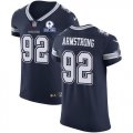 Wholesale Cheap Nike Cowboys #92 Dorance Armstrong Navy Blue Team Color Men's Stitched With Established In 1960 Patch NFL Vapor Untouchable Elite Jersey