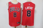 Wholesale Cheap Men's Chicago Bulls #8 Zach LaVine Red Nike 75th Anniversary Diamond 2021 Stitched Jersey