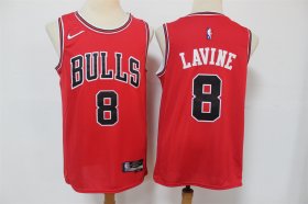 Wholesale Cheap Men\'s Chicago Bulls #8 Zach LaVine Red Nike 75th Anniversary Diamond 2021 Stitched Jersey