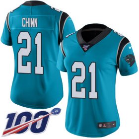 Wholesale Cheap Nike Panthers #21 Jeremy Chinn Blue Alternate Women\'s Stitched NFL 100th Season Vapor Untouchable Limited Jersey