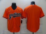 Wholesale Cheap Men Cleveland Indians Blank Orang Game Nike MLB Jerseys