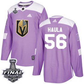 Wholesale Cheap Adidas Golden Knights #56 Erik Haula Purple Authentic Fights Cancer 2018 Stanley Cup Final Stitched NHL Jersey