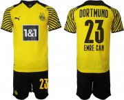 Wholesale Cheap Men 2021-2022 Club Borussia Dortmund home 23 yellow Soccer Jersey