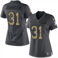 Wholesale Cheap Nike Texans #31 David Johnson Black Women's Stitched NFL Limited 2016 Salute to Service Jersey