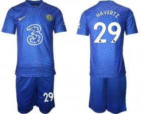 Wholesale Cheap Men 2021-2022 Club Chelsea home blue 29 Nike Soccer Jersey