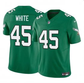 Cheap Men\'s Philadelphia Eagles #45 Devin White Green 2023 F.U.S.E Throwback Vapor Untouchable Limited Football Stitched Jersey