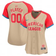 Cheap Women's American League Active Player Custom Cream 2024 All-Star Limited Stitched Baseball Jersey(Run Small)